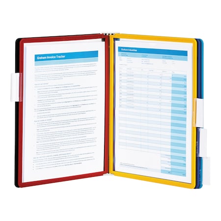 Durable Office Products VARIO Wall Reference System, 5 Panels, Letter, Asst. Borders and Panels 5552-00